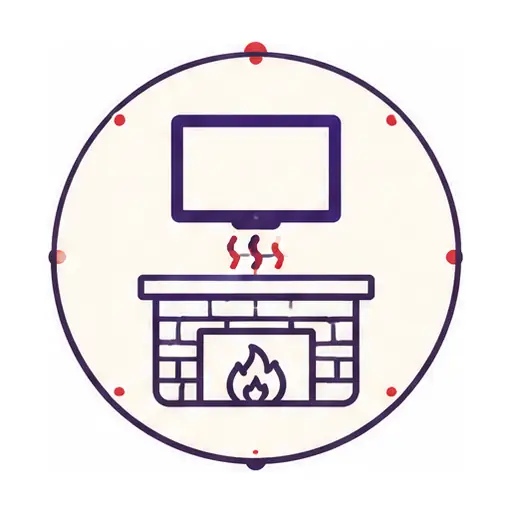 Schematic icon: TV Above a Fireplace
