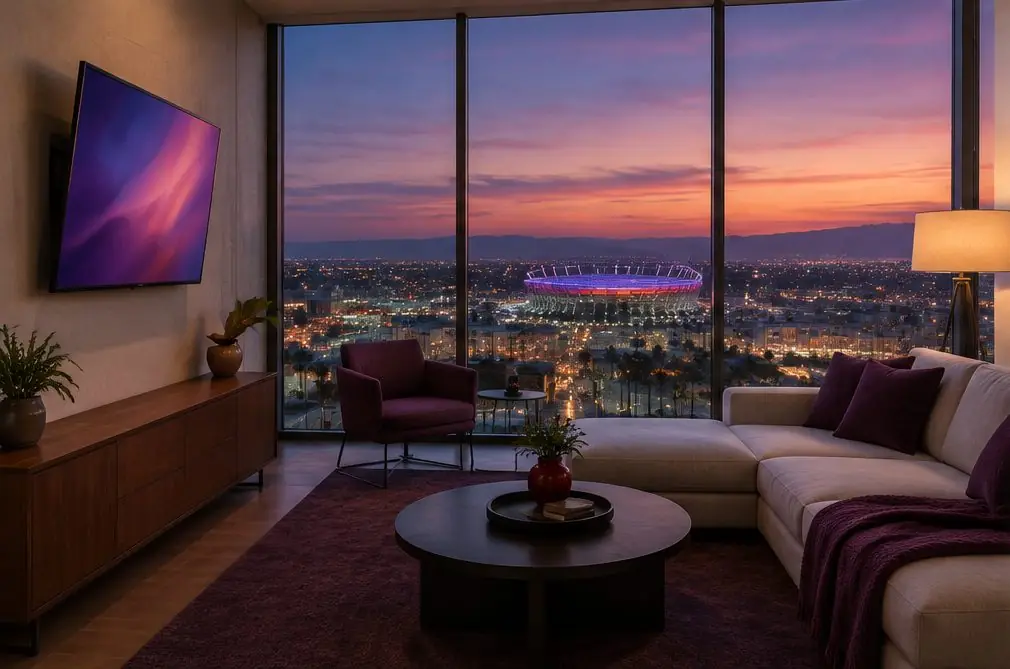 TV mounted in a typical Platinum Triangle home — TV Mounting Works Anaheim